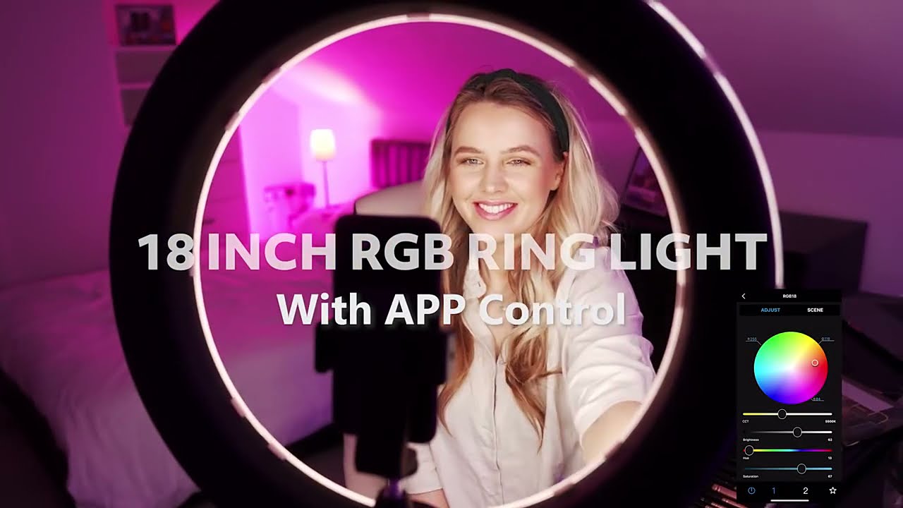 Neewer 18-inch RGB Ring Light with APP Control