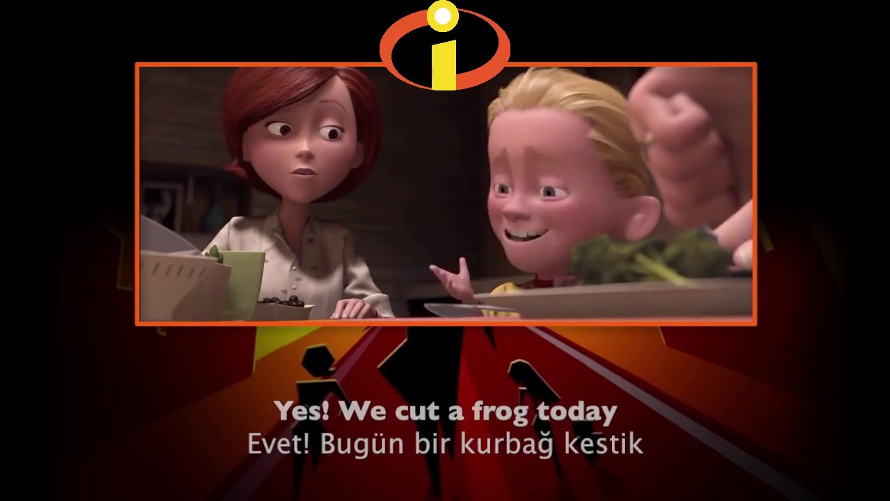 The Incredibles - The Dinner Scene - Turkish (Subs + Trans)