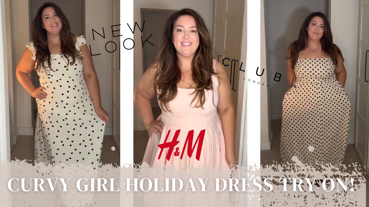 Summer Holiday Dresses for Curvy Girls | Plus Size UK 16 Try-On Haul - New Look, Club B & H&M Haul🌞👗