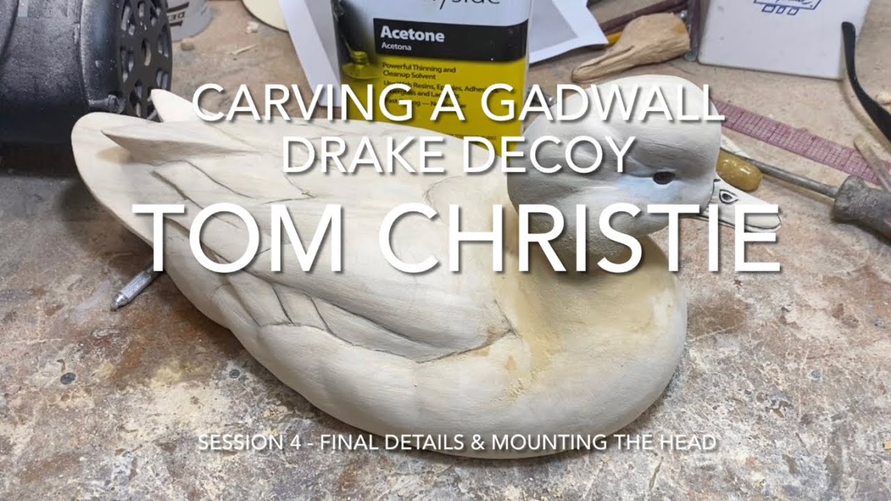 Gadwall Drake Carving Session 4 - Finalizing Body Details and Adding the Head