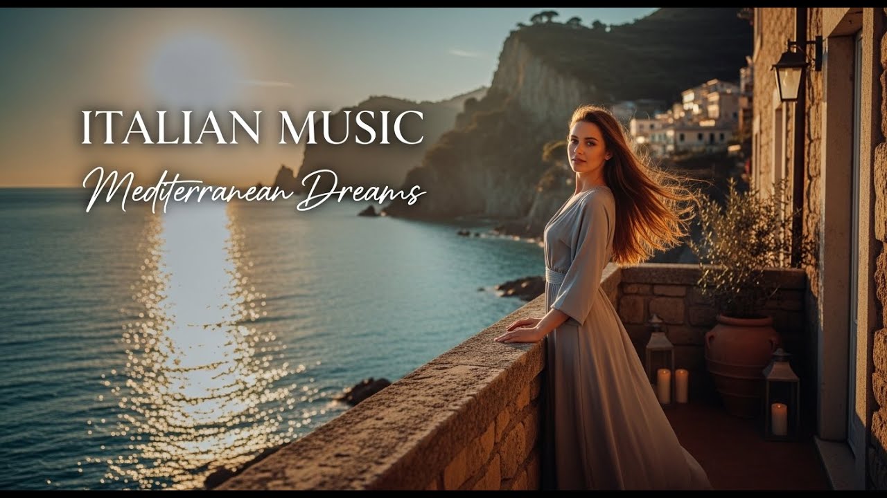 🎶 Italian Vibes & Mediterranean Music 🎶 1+ Hours Scenic Amalfi Coast & Lake Como Relaxation