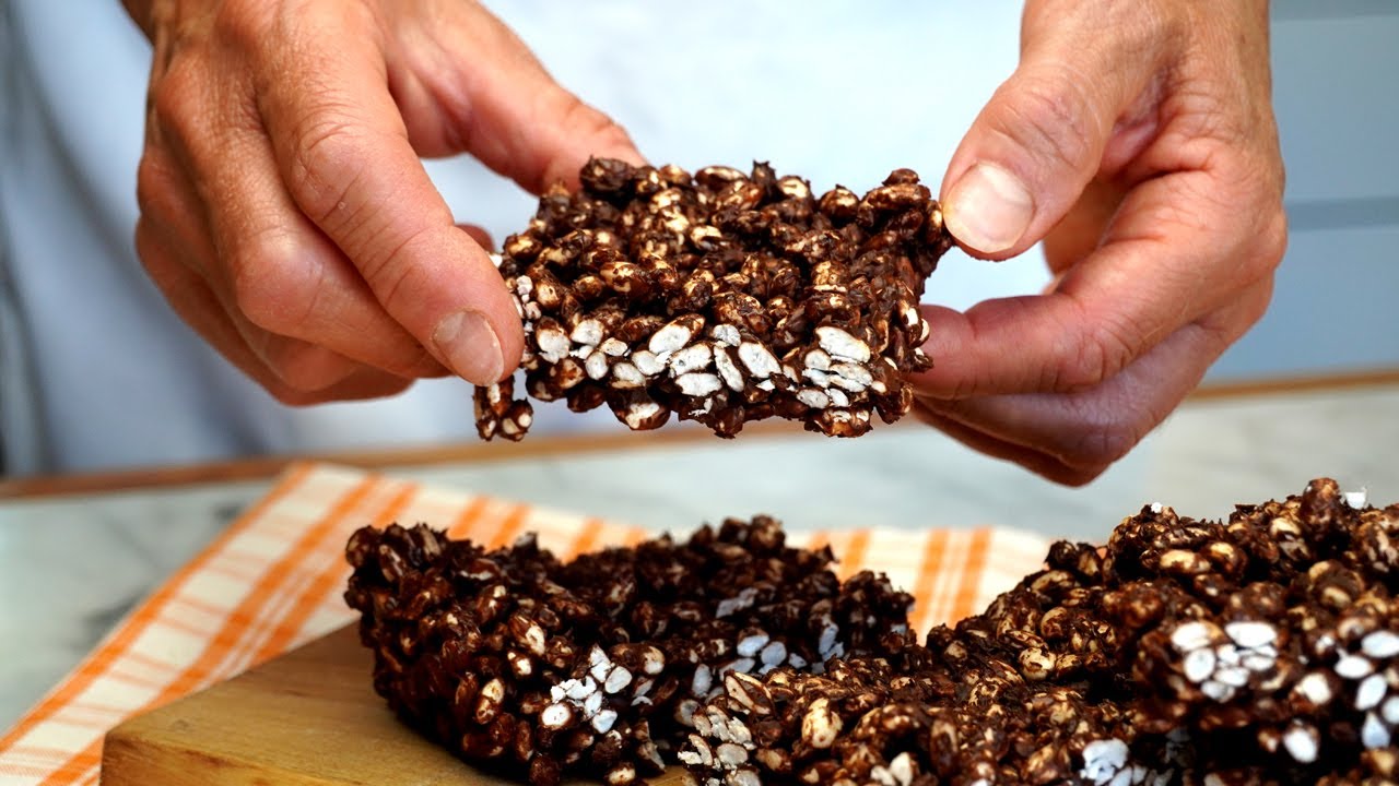 Barrette di Riso Soffiato Al Cioccolato Le Ameranno Tutti - NO FORNO - Puffed Rice Chocolate Bars