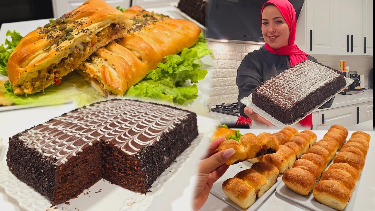كيفما طلبتوني👌بعجينة وحدة بريوش حلو ومالح بحشوات إقتصادية كيكة محشية بالشكولاطة كادوب دوبان معلكة😋