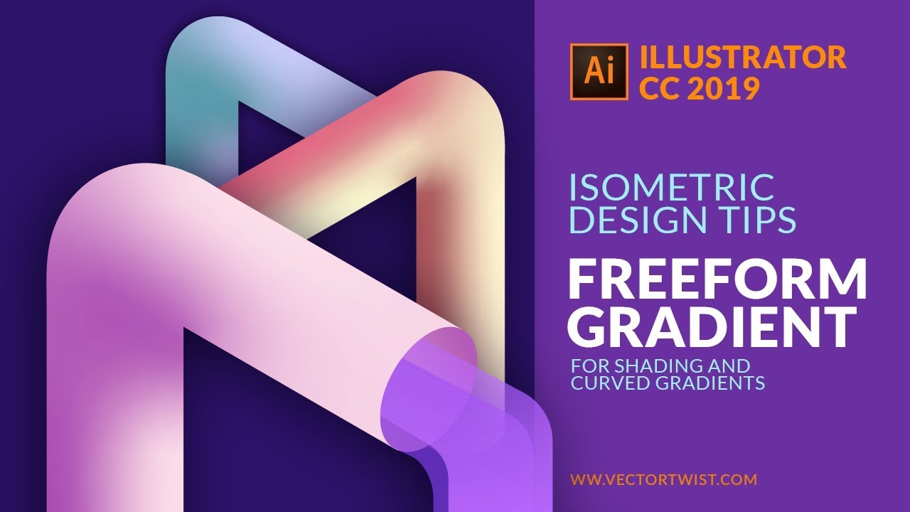 Freeform Gradient for Isometric Design / Illustrator Tutorial