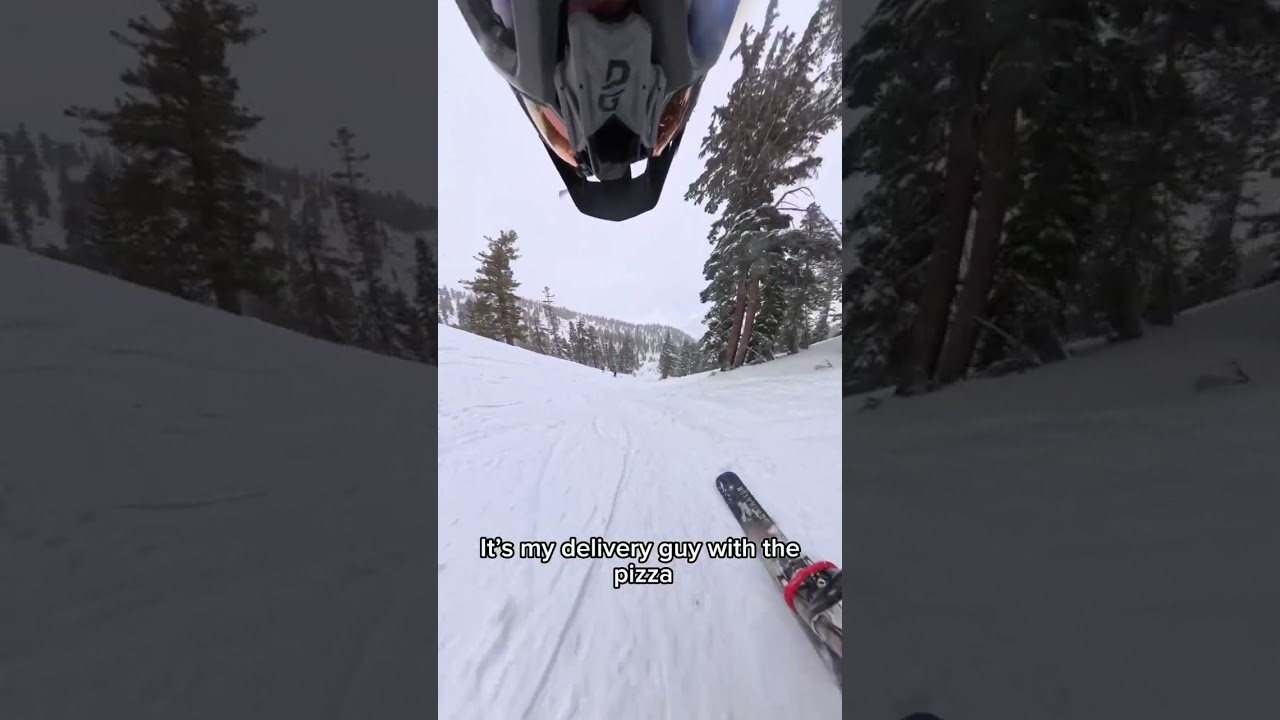 He thought I was his pizza delivery guy 😹#skibike #power #skiing