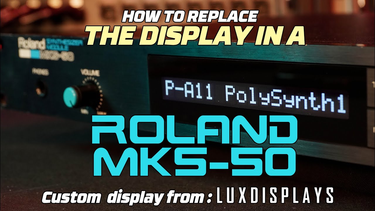 How to replace the display in a Roland MKS-50 [Custom display from LUXDISPLAYS]