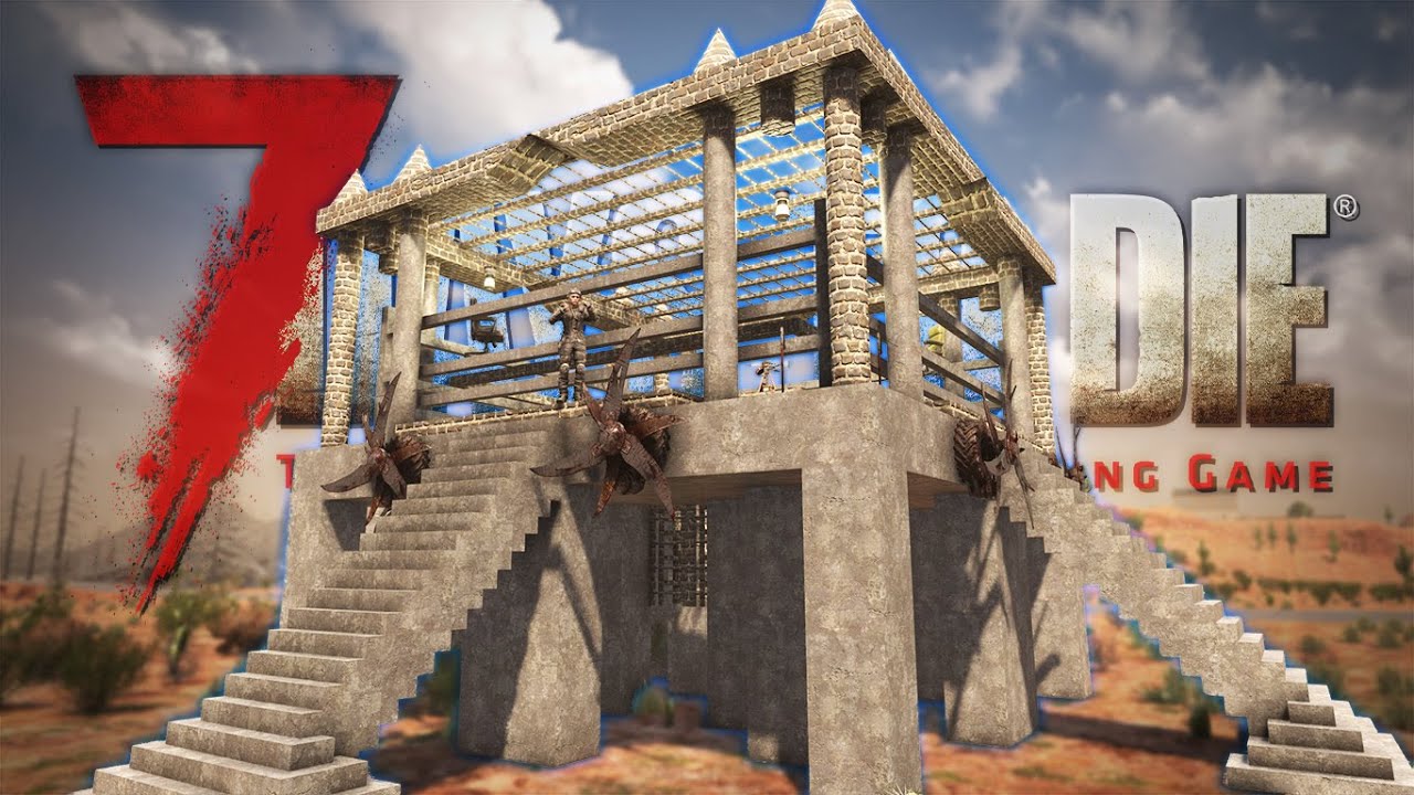 【7DTD V2.0】ブラッドムーンで”ゾンビ決闘場”を作ったのでマシンガン持ち込んで分からせます。「7 Days to Die Ver2.0」実況プレイ #27