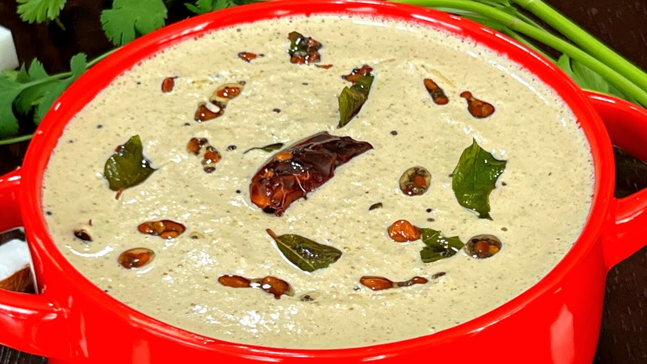 Peanut Coconut Chutney - Hotel Style Idli Dosa Chutney-Coconut Chutney-Peanut Chutney-Chutney Recipe