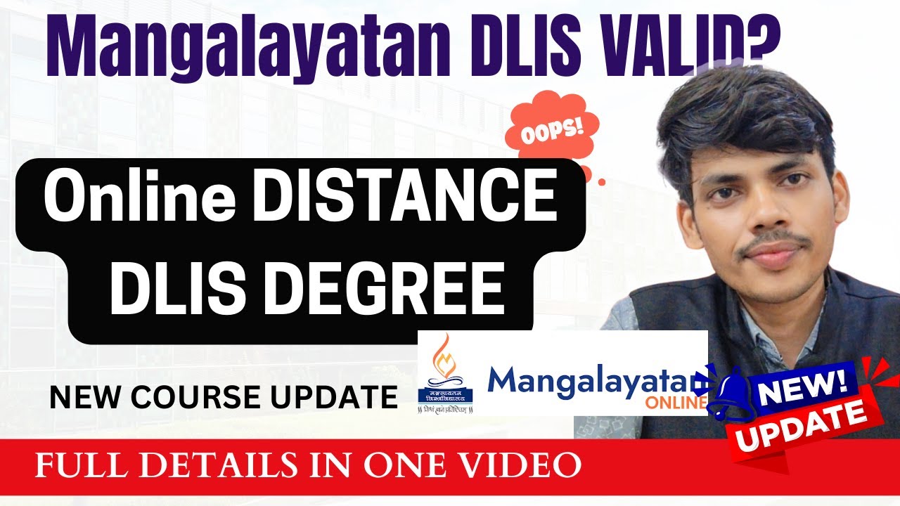 Mangalayatan Distance Online DLIS Librarian Course Valid or Not ? | Mangalayatan DLIS