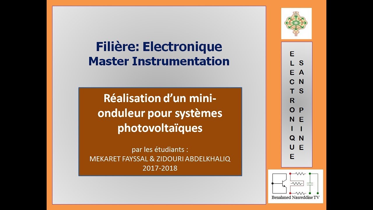 R&eacute;alisation d&rsquo;un mini-onduleur pour syst&egrave;mes photovolta&iuml;ques