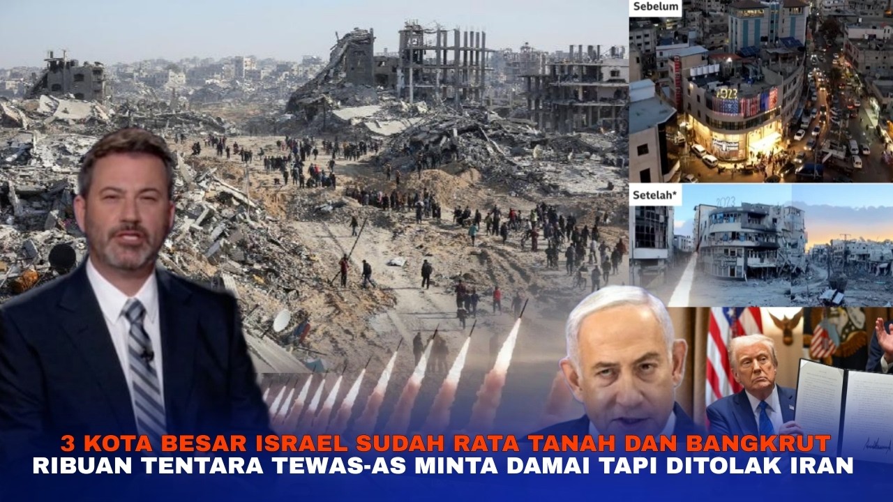 KOTA UTAMA ISRAEL RATA DAN BANGKRUT! RIBUAN TENTARA AS-ISRAEL TEWAS! IRAN MASIH TERUS MENGGEMPUR