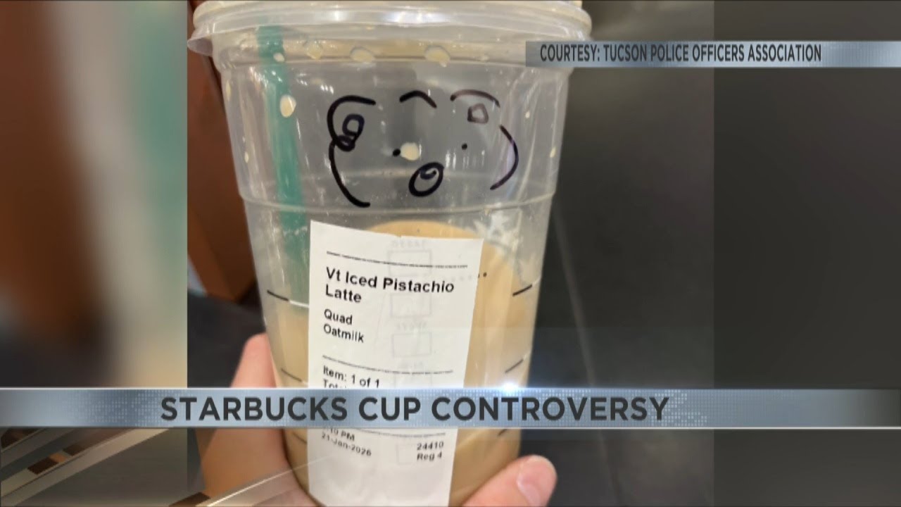 Drawing on Tucson Police officer's Starbucks cup causes controversy