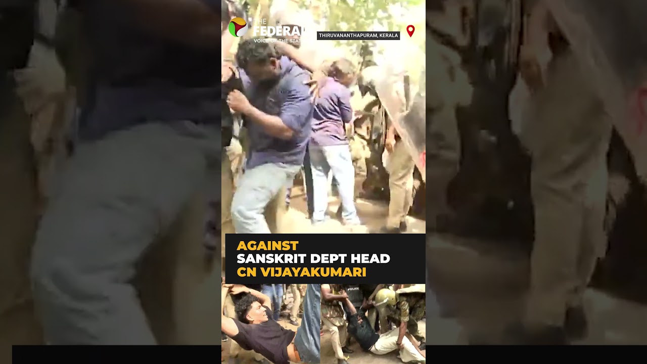SFI protests against Kerala University professor over alleged casteist remarks