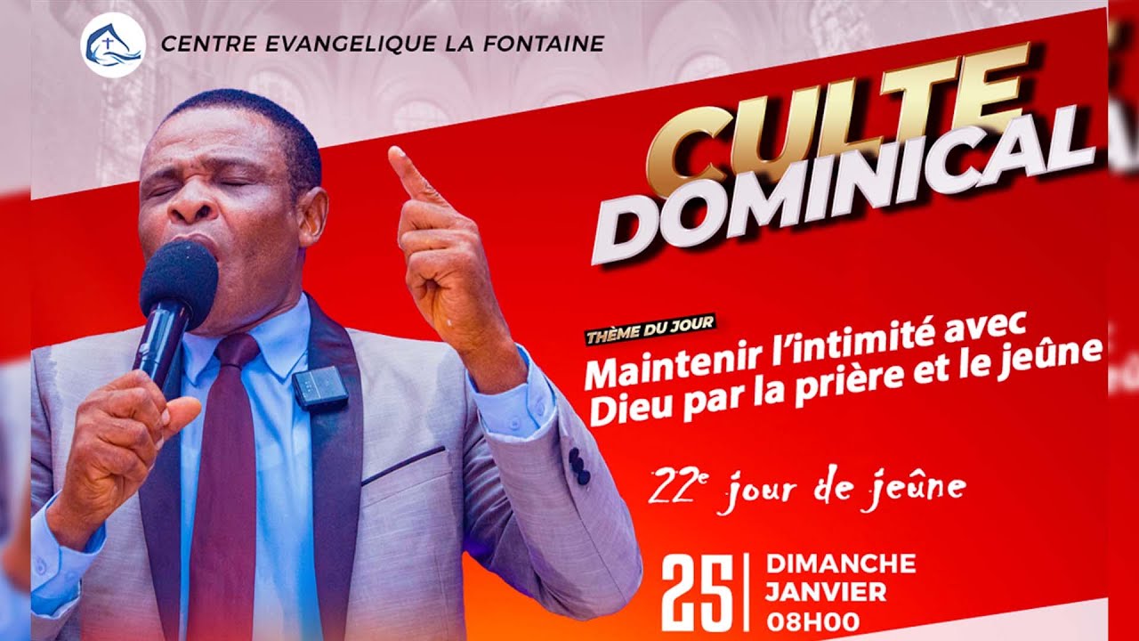 MAINTENIR L'INTIMITE AVEC DIEU PAR LA PRIERE ET LE JEUNE | CULTE DOMINICAL | Pasteur Géraldo EDOH