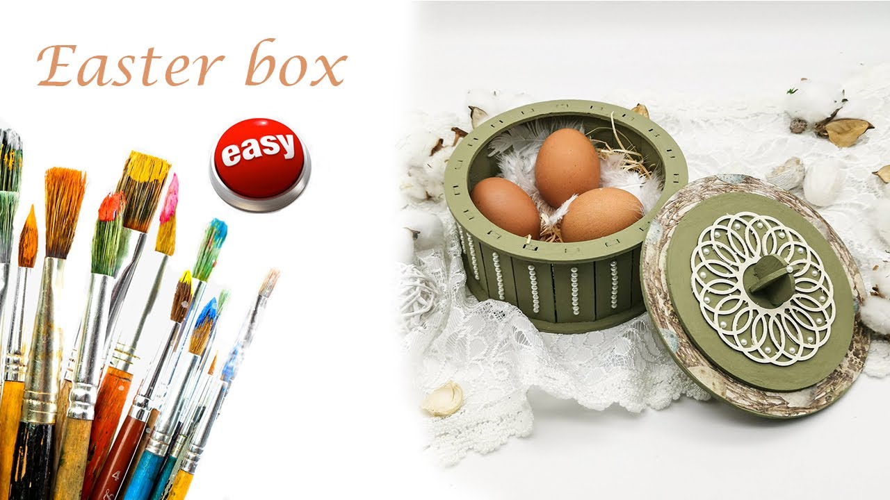 Easter eggs box decoration