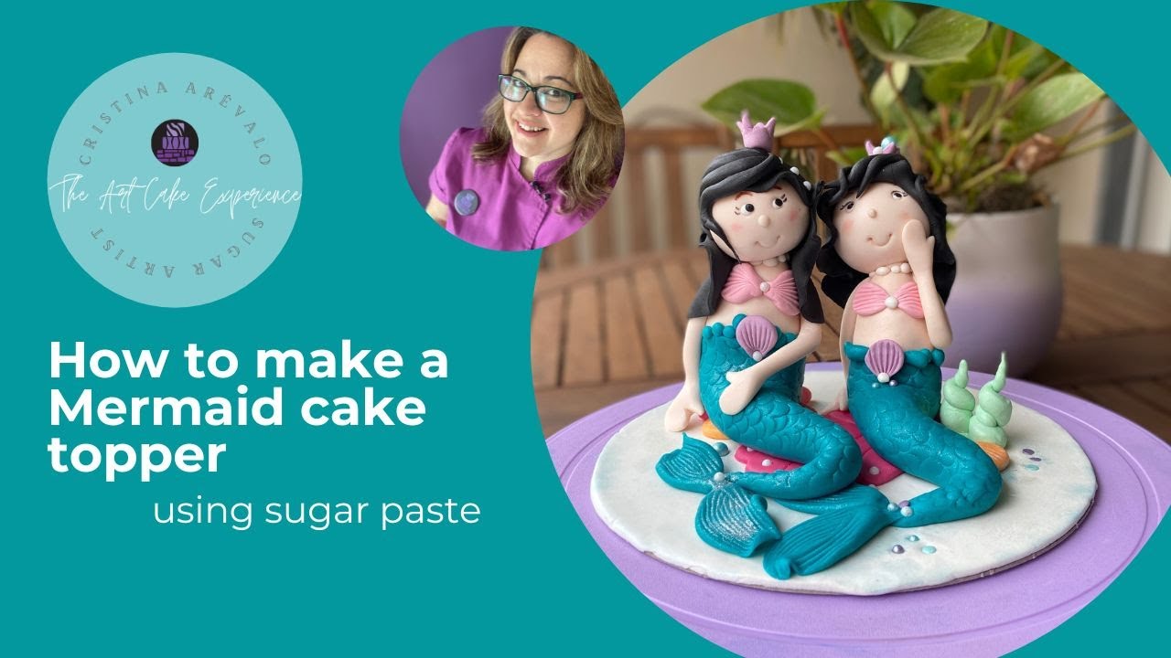 How to make this Mermaid edible fondant cake topper.