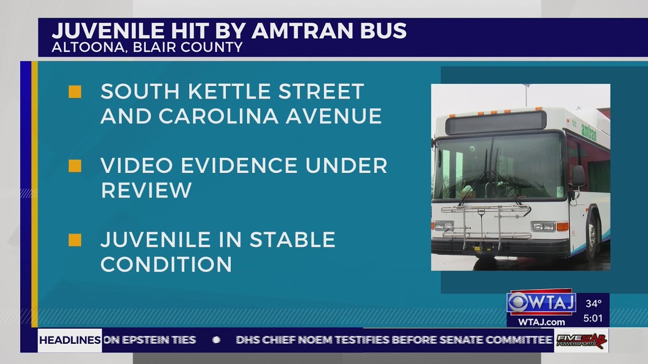 APD: Girl hit by Amtran bus in Altoona, investigation ongoing