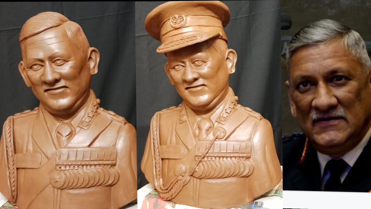 CDS Bipin Rawat ji ki statue kaise banayenge | How to make CDS Bipin Rawat statue | very easy.