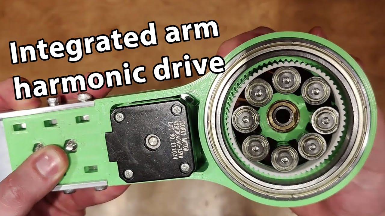 Integrated arm harmonic drive system.