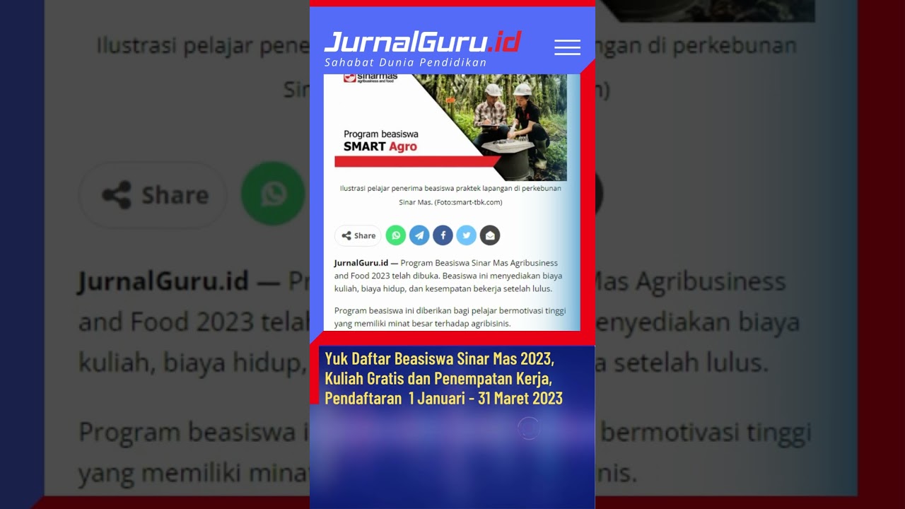 Yuk Daftar Beasiswa Sinar Mas 2023, Kuliah Gratis dan Penempatan Kerja