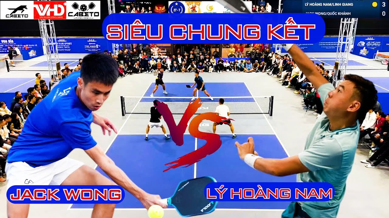 Chung kết Pickleball | LÝ HOÀNG NAM + LINH GIANG 🆚 JACK WONG + QUỐC KHANH | Giải Open King Cup 11