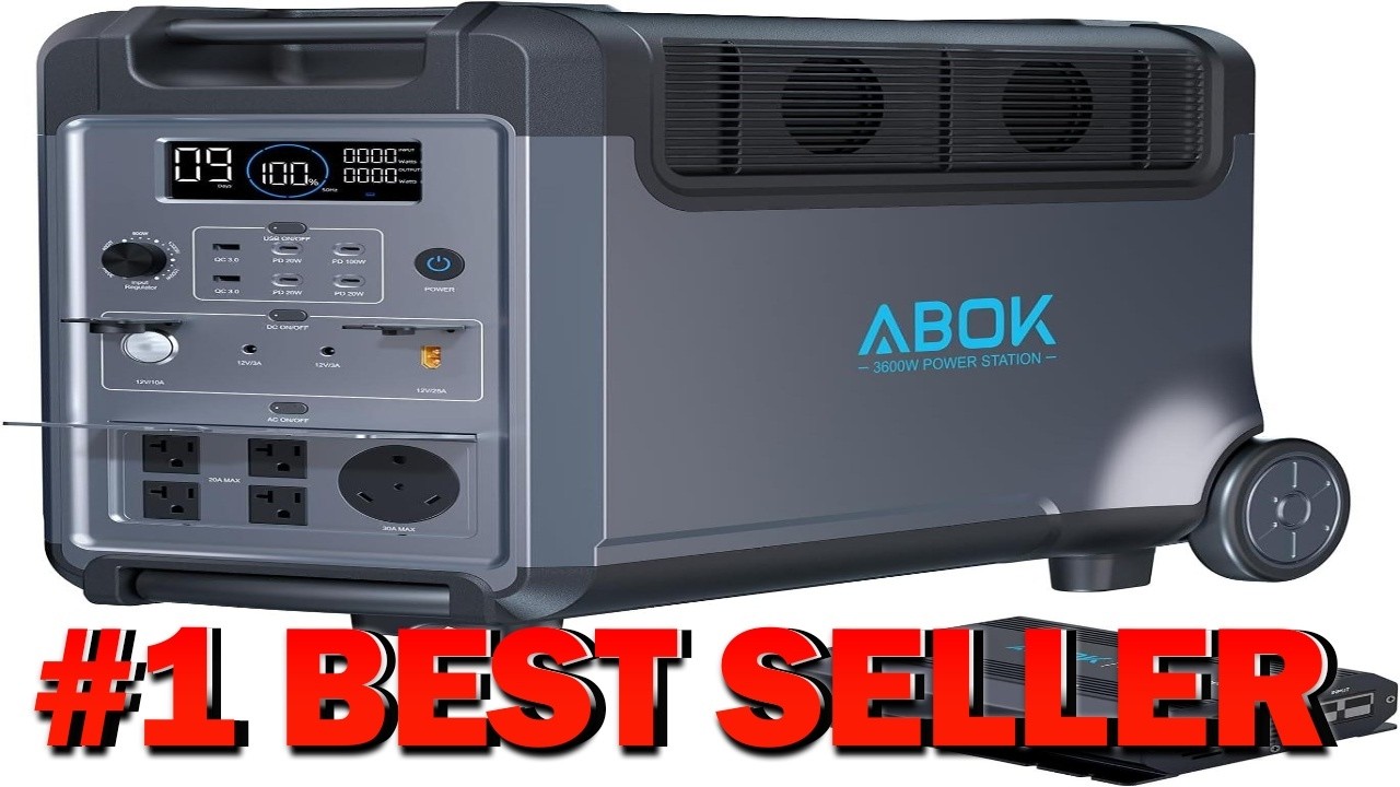 Portable Power Station with 500W Alternator Charger 3840Wh LiFePO4 Battery 3600W Electr - B0F47NG9SP
