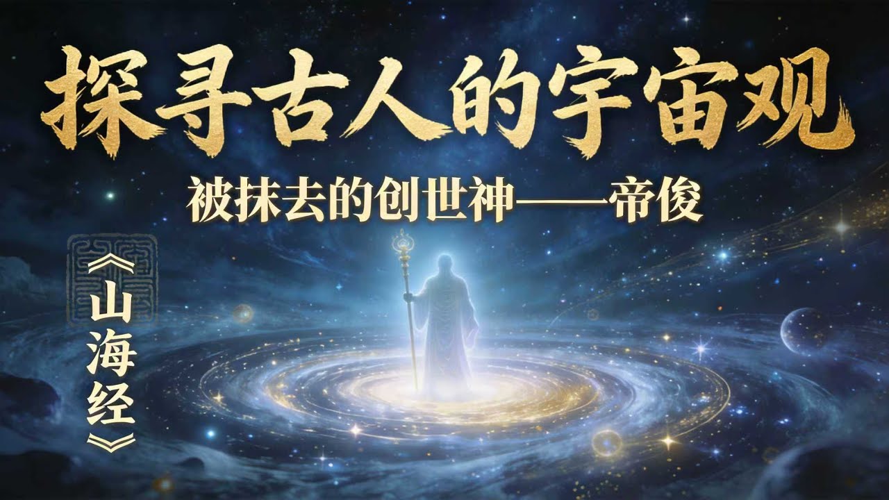 探寻山海经古人世界观：被抹去的创世神——帝俊 | 创世蓝图 | 系统性删除 | 三皇五帝 | 商朝 | 东夷 | 周朝 | 甲骨文 | 鸟与太阳崇拜 | 三星堆 | 虚拟世界 | 神话地层学 |