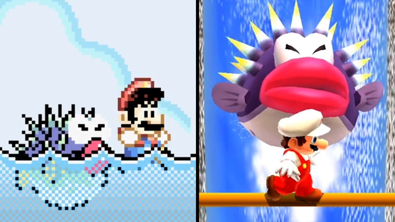 Evolution of Porcupuffer in Super Mario Series (1990-2020)