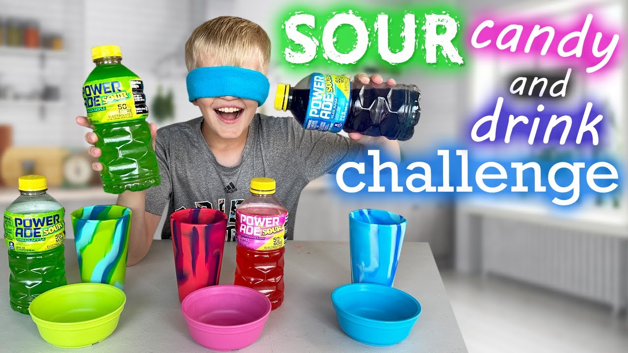 SOUR Candy & Drink Challenge *blindfolded*