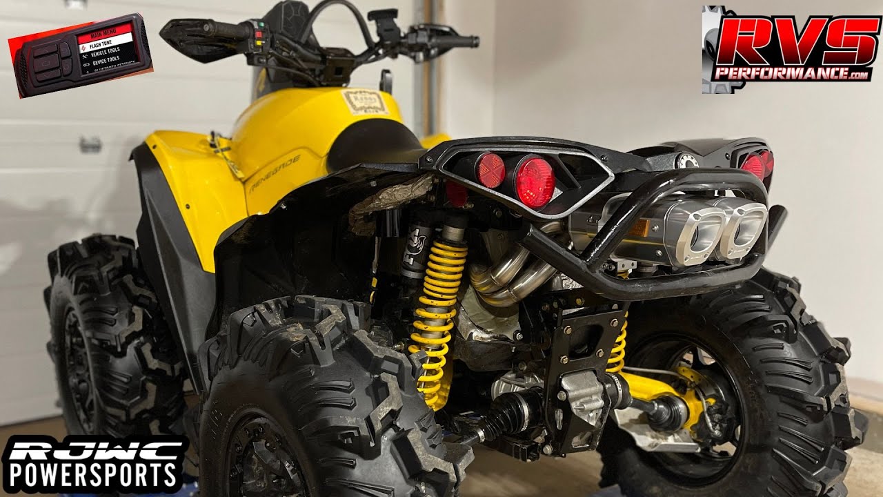 Выхлопная система RJWC Dual APX и настройка RVS Stage 3 на Can Am Renegade XMR 1000R
