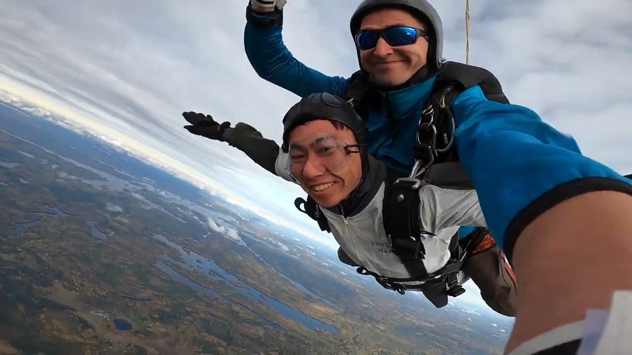 Tandem jump in Finland @skydivehame (English)
