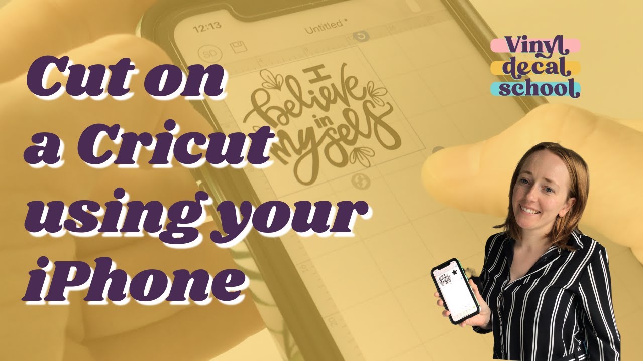Как использовать Cricut Design Space на iPhone // Учебное пособие по Cricut Phone, создание наклейки