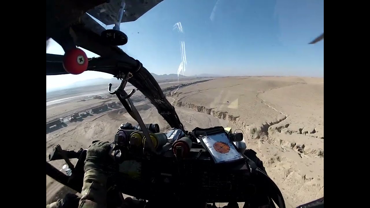 Convoy Security in OH58D Kiowa Warrior. Circa 2013 RC South Afghanistan