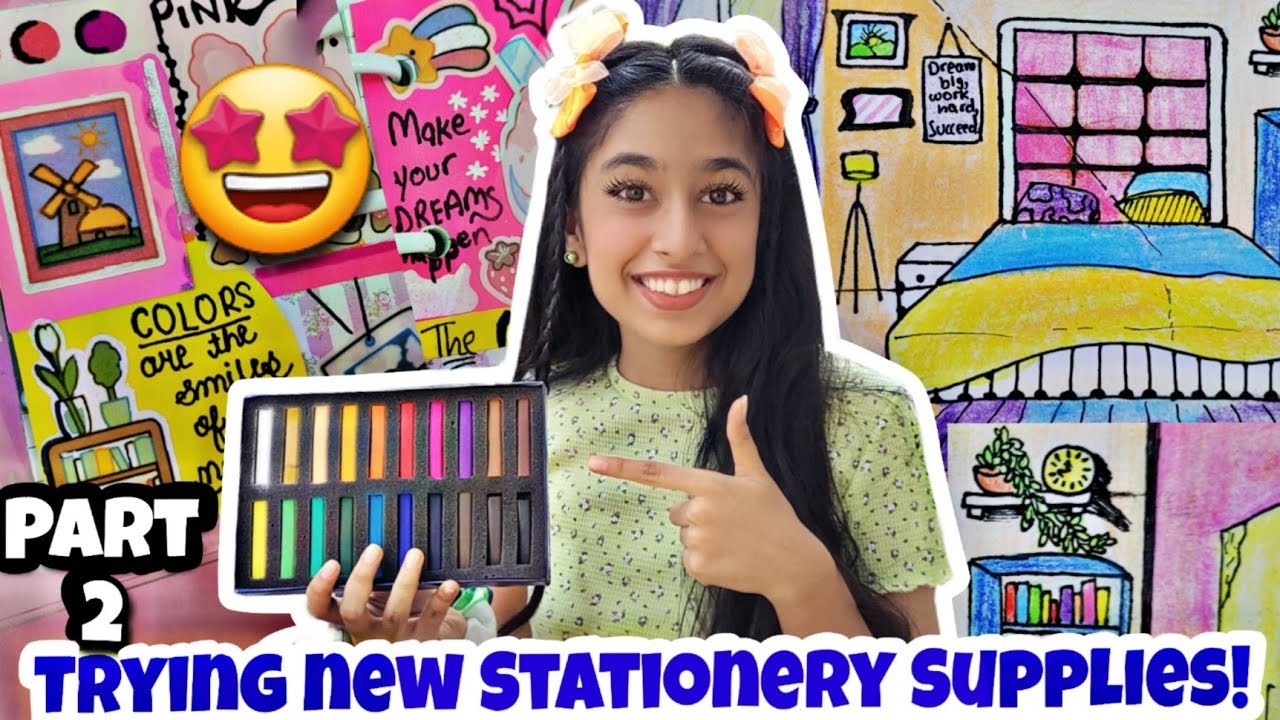 Part 2 - Trying New Stationery & Art Supplies!🎀😍✨️ | Riya's Amazing World