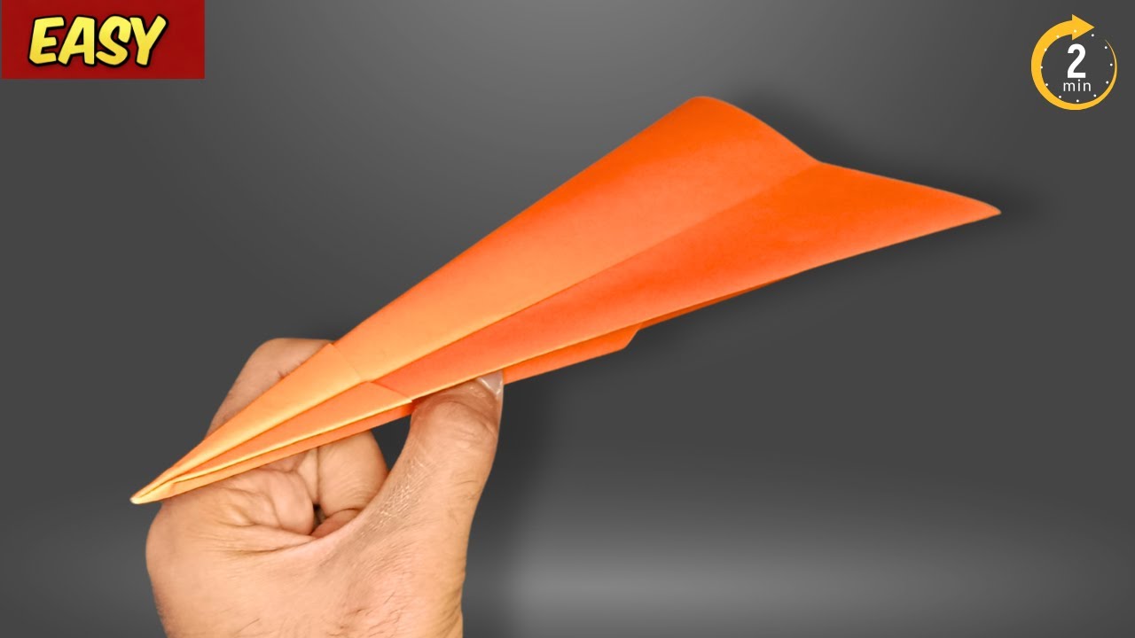 How to Make a Paper Airplane Jet That Flies 100 Feet - Origami Paper Plane Easy