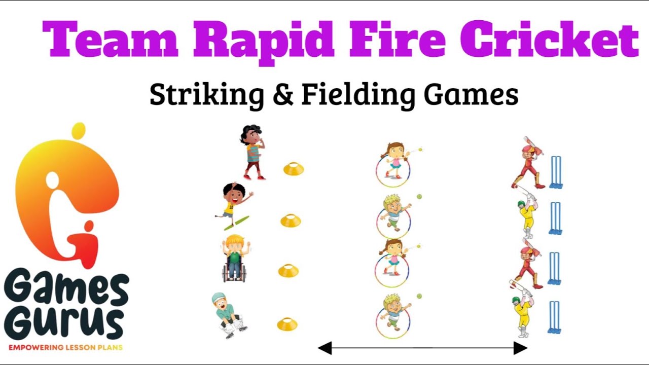 Team Rapid Fire Cricket - Batting Game: Striking & Fielding Games