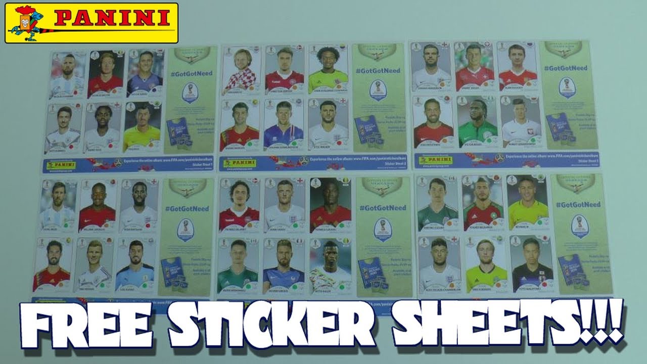 ⚽ Exclusive Sticker Sheets !! | Panini FIFA World Cup 2018 Sticker Collection ⚽ The Sun