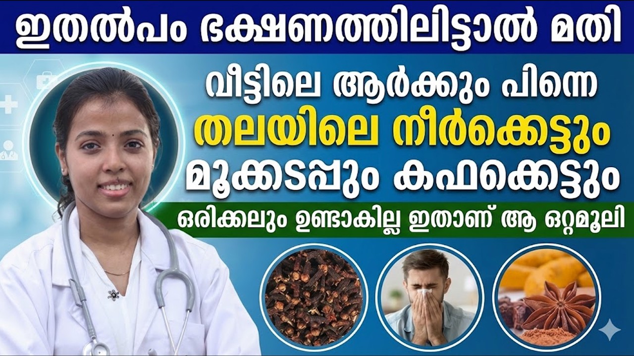 തലയിലെ നീർക്കെട്ടും മൂക്കടപ്പും കഫക്കെട്ടും ഒരിക്കലും ഉണ്ടാവില്ല വീട്ടിൽ തന്നെ ഒറ്റമൂലി | Dr Online