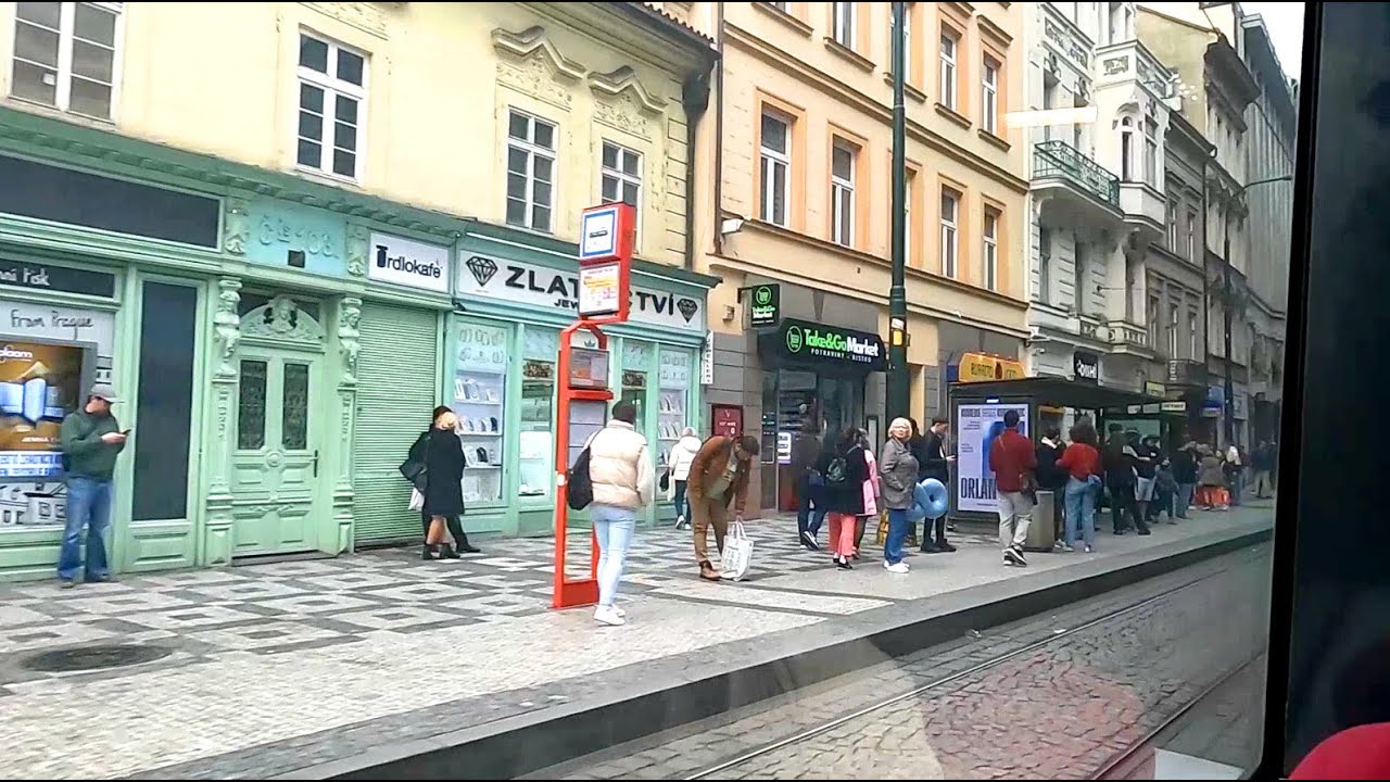 Prague through the tram window, Czech 20241031