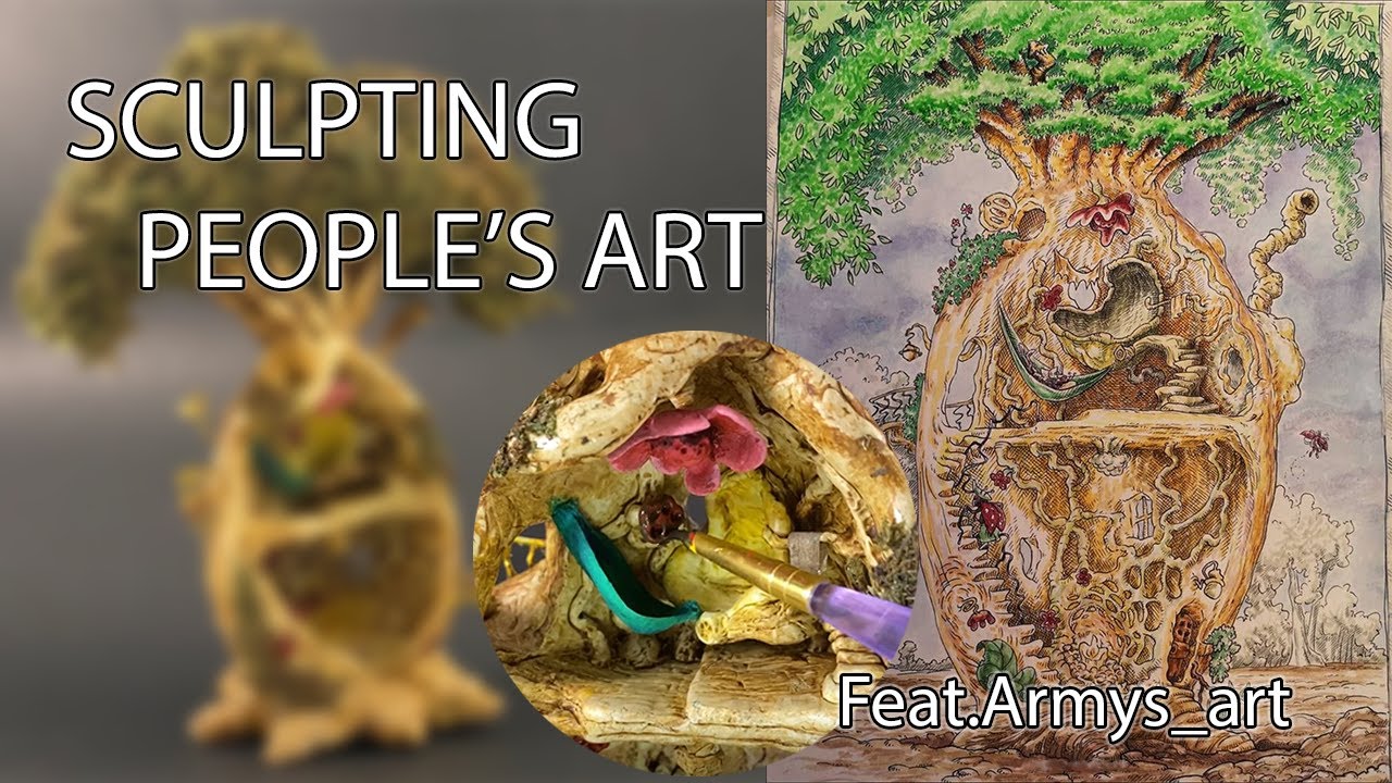 Create Apoxie Sculpt Tree House by Armys art