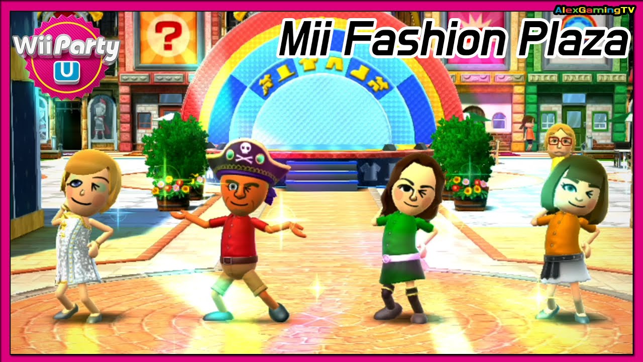 Wii Party U - Mii Fashion Plaza ( Eng Sub) Player Alisha Vs Jose Vs Maria Vs Millie