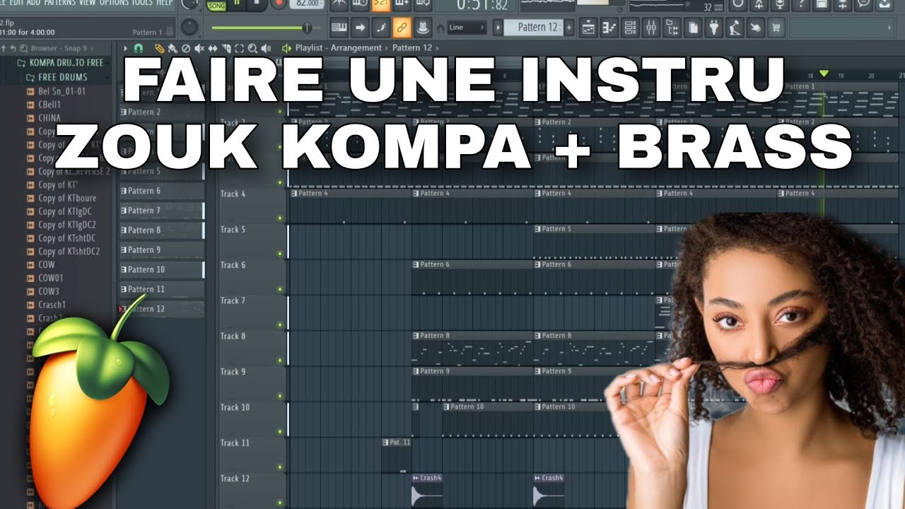 Faire Une Instrumentale Zouk Kompa Moderne + BRASS Sur Fl Studio | TUTO BEAT ZOUK KOMPA + BRASS