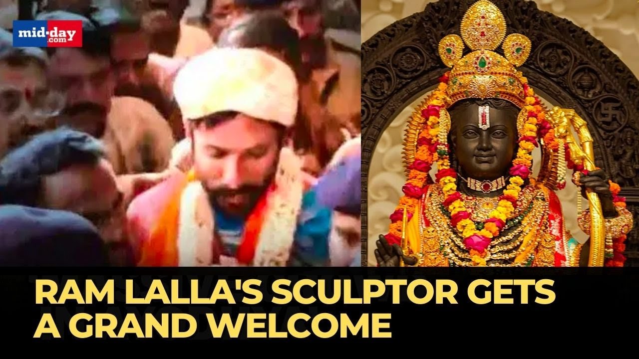 Watch how Ayodhya Ram Mandir’s Ram Lalla sculptor Arun Yogiraj was welcomed in Bengaluru