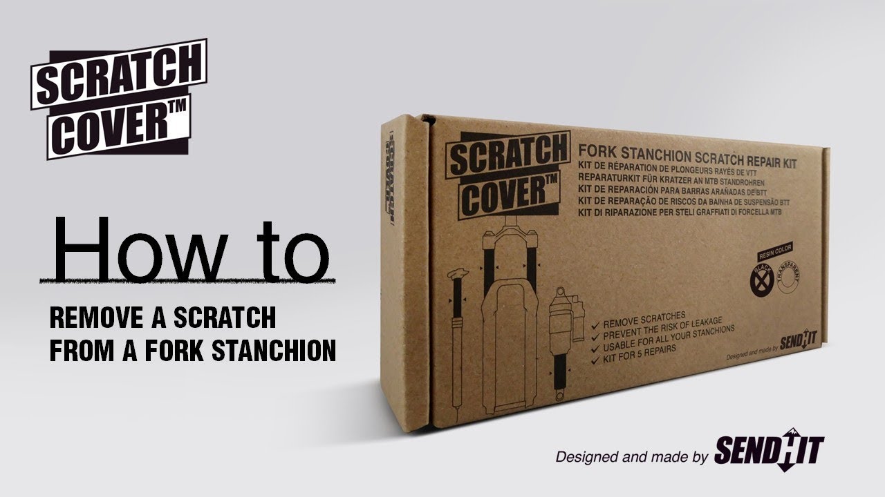 How to remove a scratch on a fork stanchion with Scratch Cover (OLD VERSION)