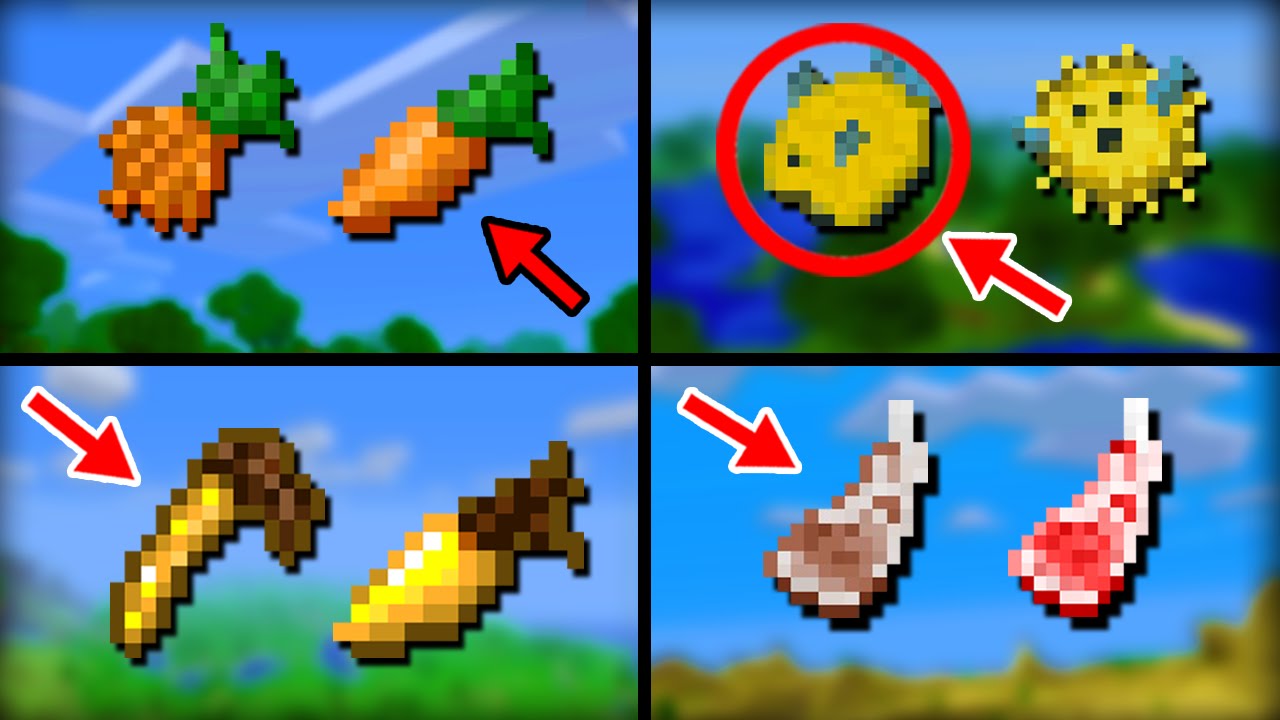✔ Minecraft: 10 Food Textures That Changed