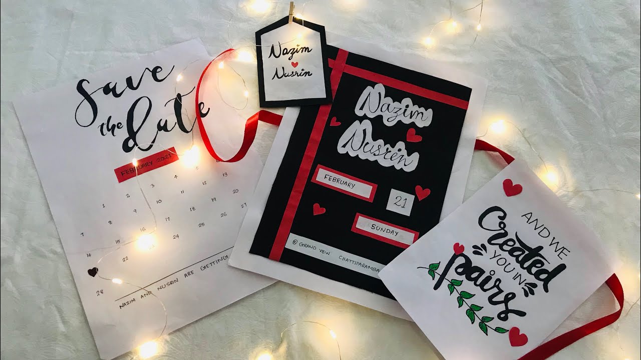Save the date / save the date calligraphy/crafting idea / save the date malayalam/ trending