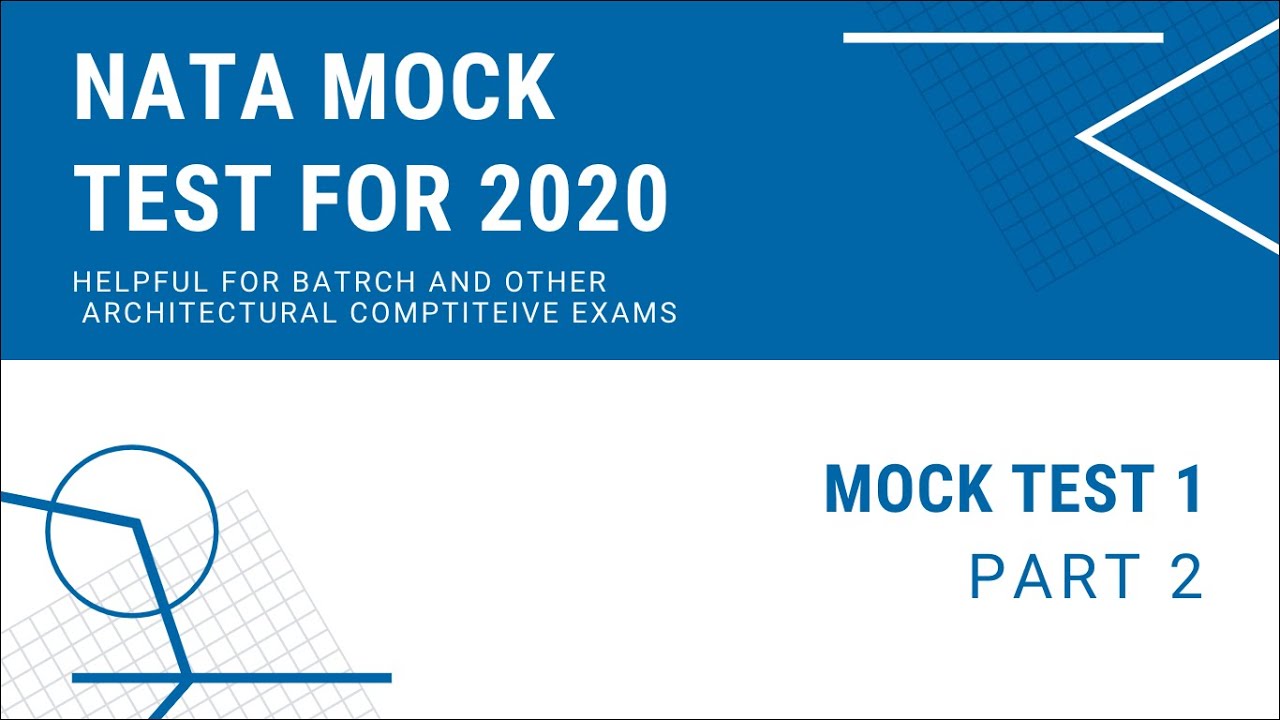 NATA 2020 Mock Test 1 Part 2 |  NATA 2020 preparation | B.ARCH/IITJEE PAPER 2