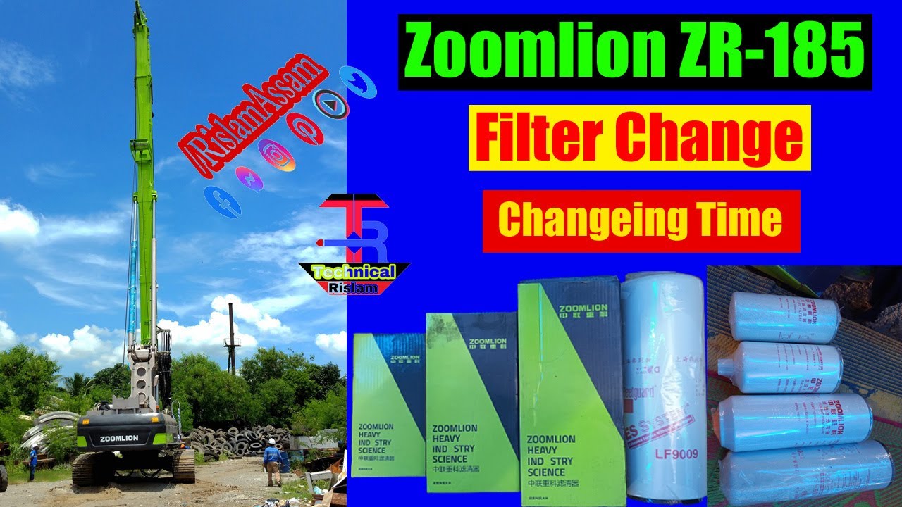 How To Change Zoomlion ZR 185 | Filter | Oil | Zoomlion Machine Ka Filter & Oil Kaise Change Kare