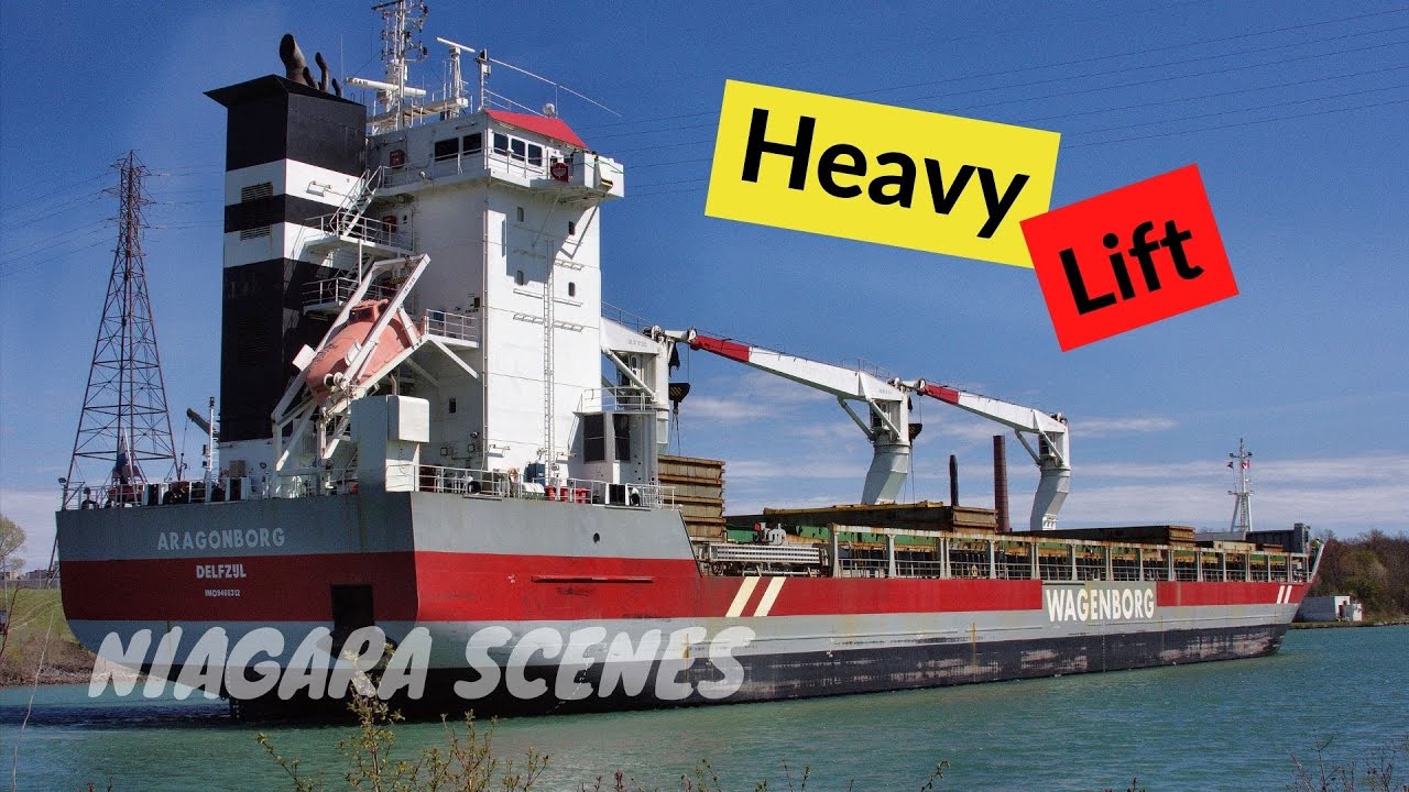 Heavy Lift Cargo Ship ARAGONBORG on the Welland Canal