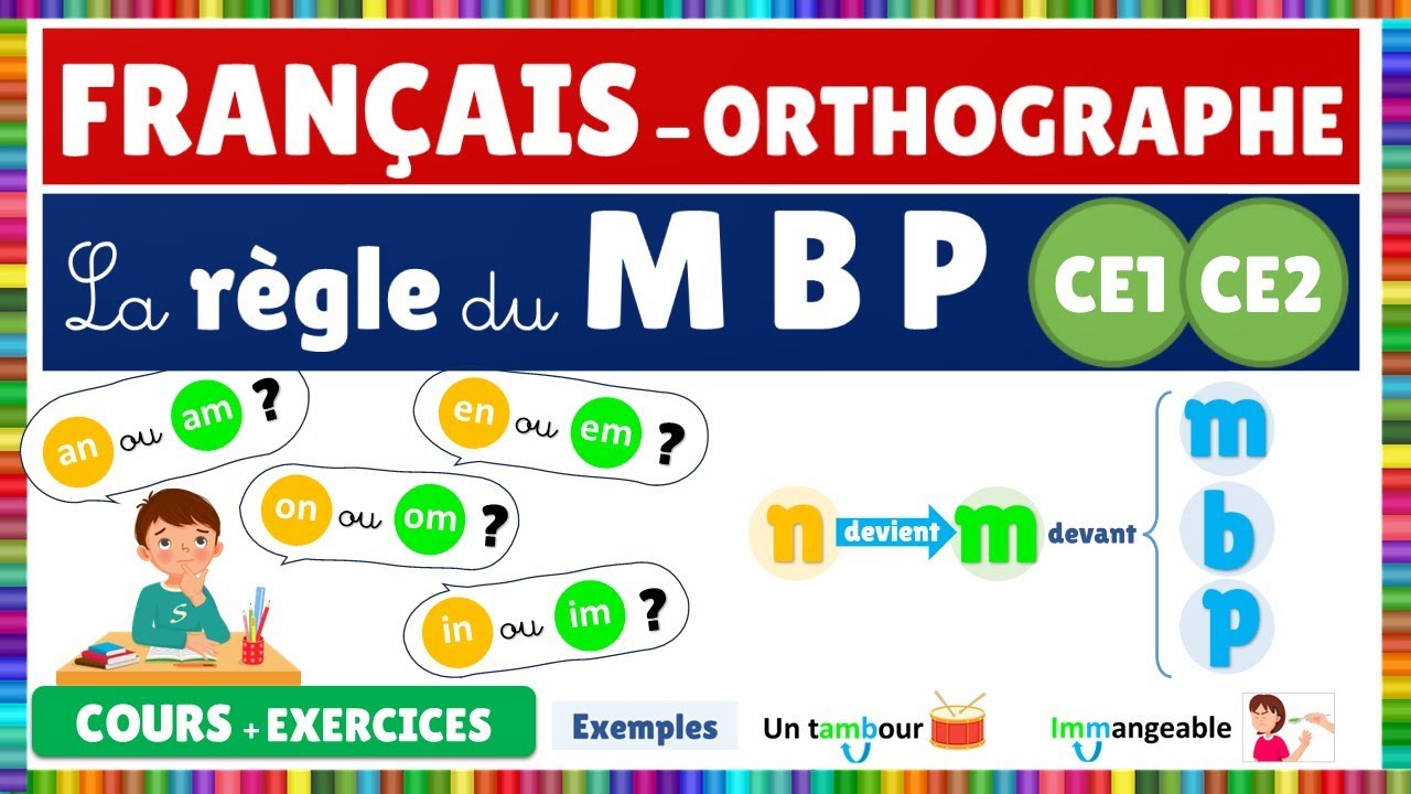 Français : orthographe - la règle du mbp